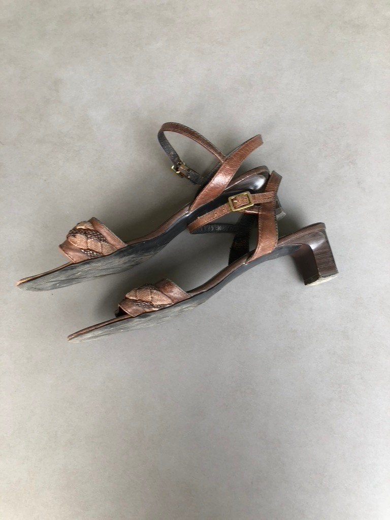 Bruine leren Tamaris haksandalen, maat 39, Tamaris, Bruin, Verzenden, Sandalen of Muiltjes