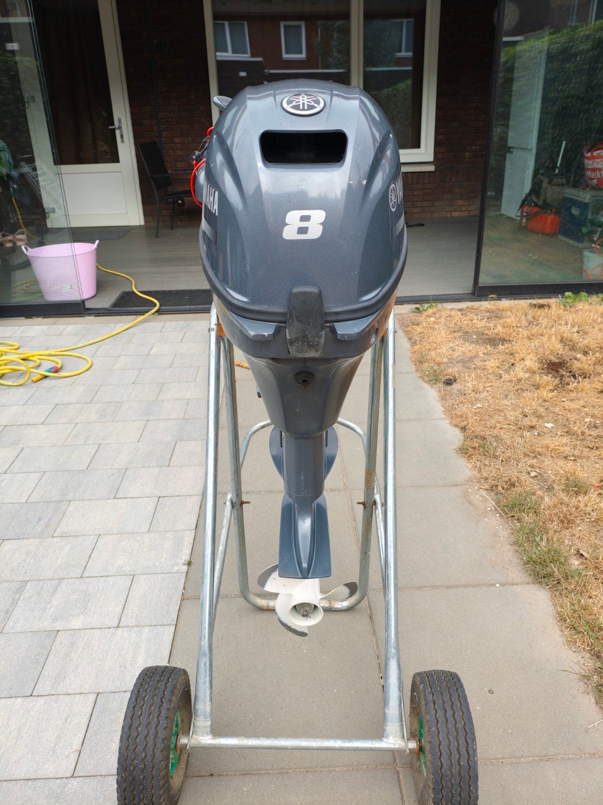 Yamaha 8 pk buitenboordmotor - 2016 - Zeer goede staat, 5 tot 10 pk, Viertaktmotor, Ophalen of Verzenden, Zo goed als nieuw