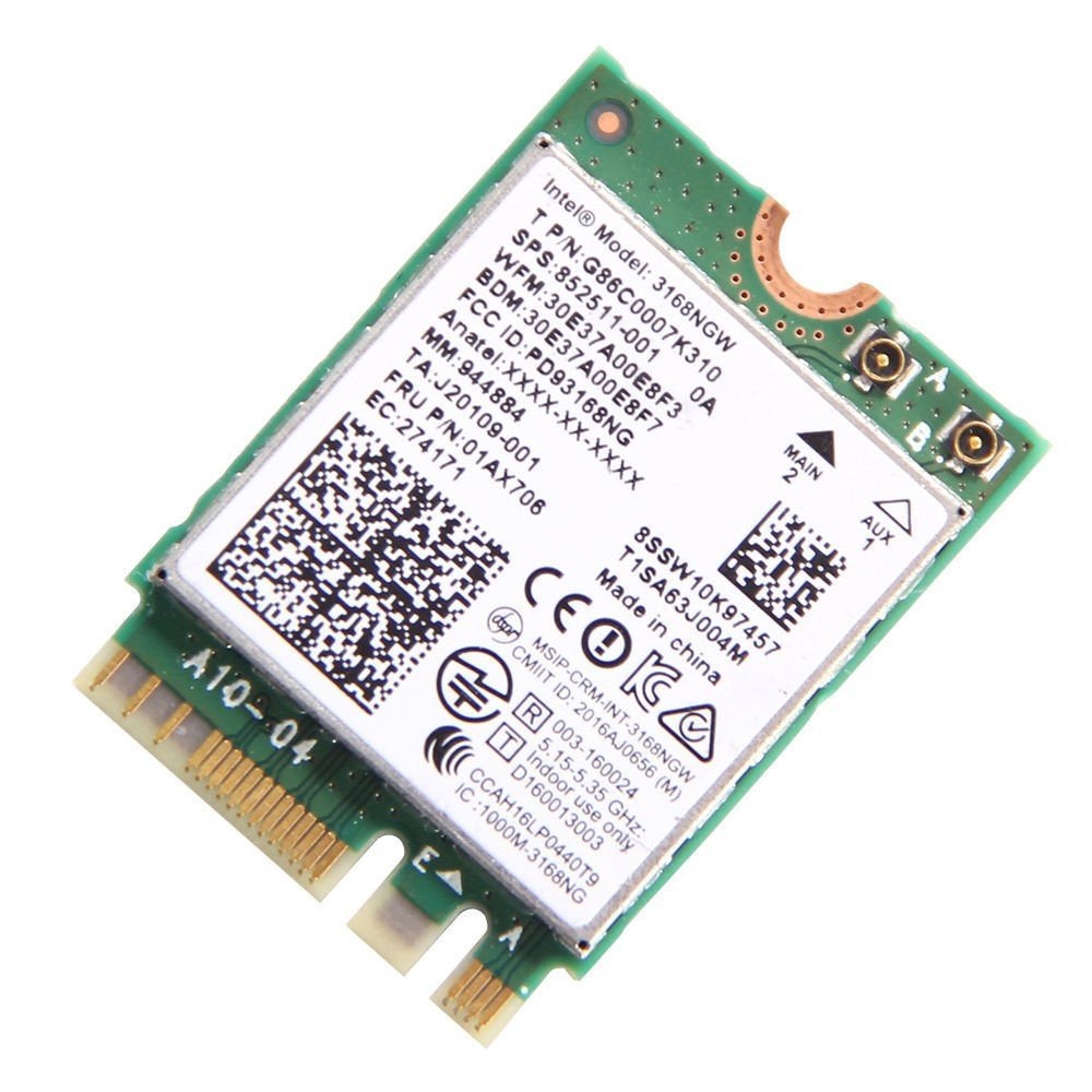 Intel Dual Band 3168NGW WiFi + BT4.2 802.11AC NGFF(M2) HP, Computers en Software, Netwerkkaarten, Facturen@maascomputers.nl, Ophalen of Verzenden