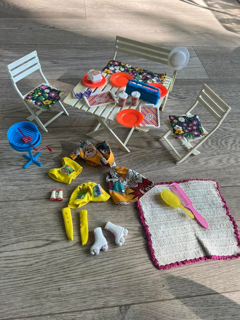 Barbie ‘70 vintage bbq set, Ophalen of Verzenden, Zo goed als nieuw