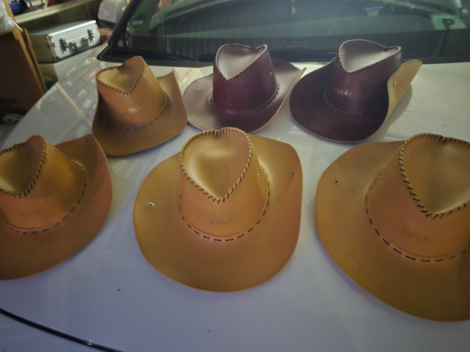 Leren Cowboyhoeden - Diverse Kleuren en Maten, Kleding | Dames, Hoeden en Petten, Hoed, One size fits all, Ophalen of Verzenden