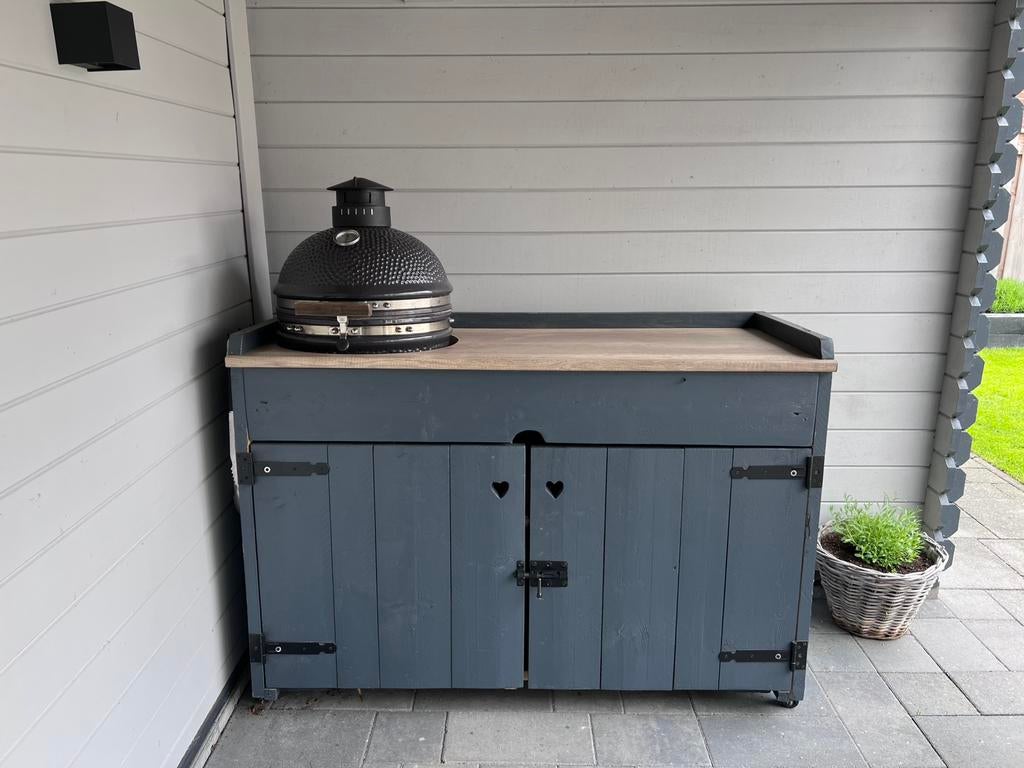 Buitenkeuken voor kamado, Tuin en Terras, Buitenkeukens, Ophalen, Zo goed als nieuw, Houtskool