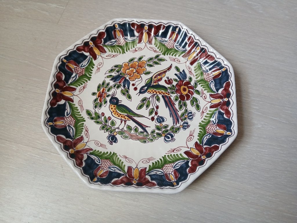 Vintage Makkum-volksbord handgeschilderd (ALS NIEUW), Ophalen of Verzenden