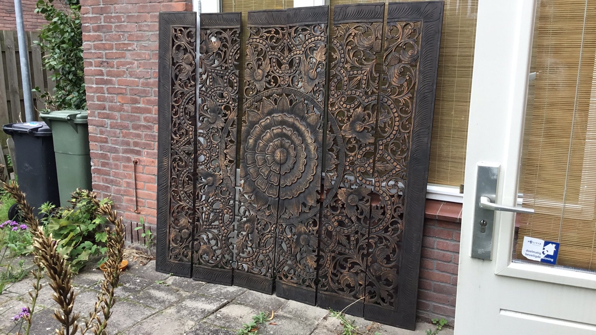 Balinees Houtsnijwerk 180x180 hardhout, Ophalen of Verzenden