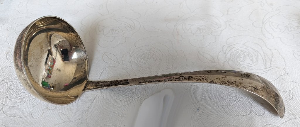 Massief zilveren grote soeplepel (230 gr), Antiek en Kunst, Antiek | Goud en Zilver, Verzenden, Zilver