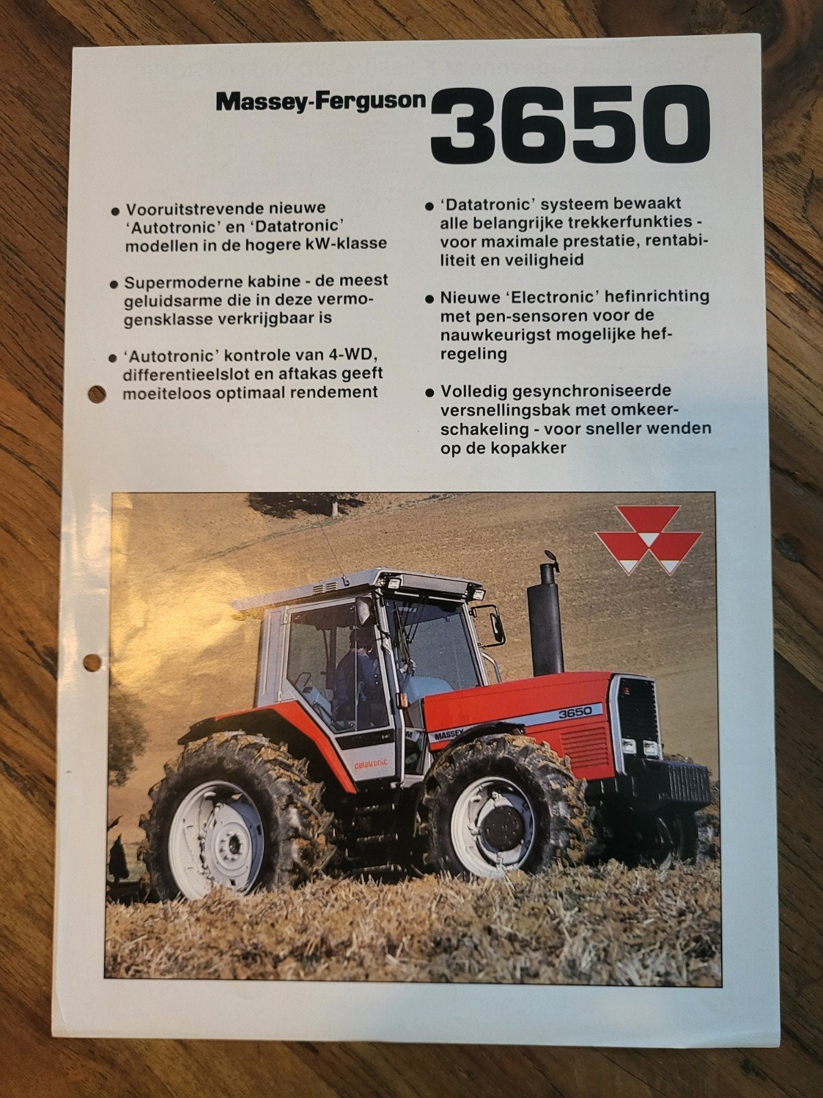tractor folder Massey Ferguson 3650, Boeken, Ophalen of Verzenden, Zo goed als nieuw
