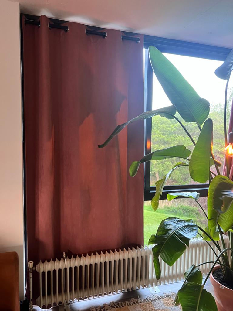 4x Donkerroze IKEA Gordijnen 145x250 cm met ringen, Ophalen, 200 cm of meer, Zo goed als nieuw, Overige kleuren