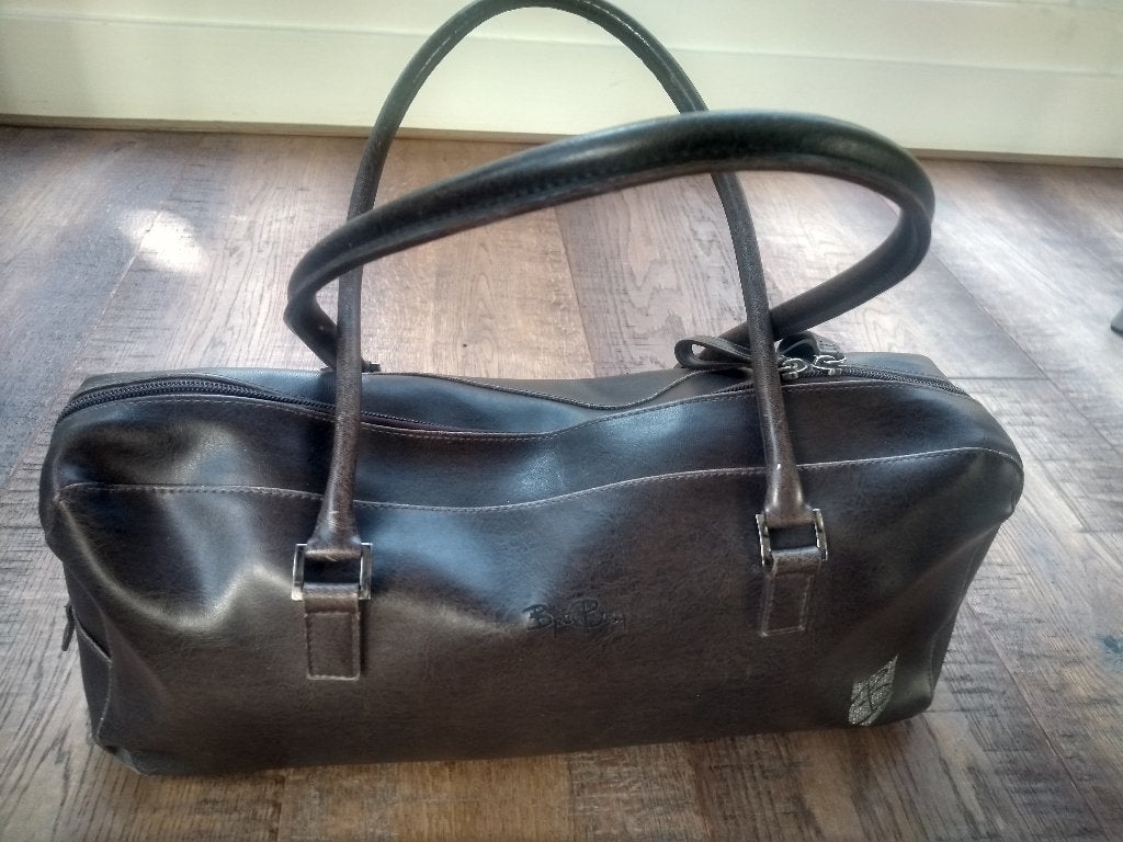 Donkerbruin leren dames tas, Ophalen of Verzenden, Gebruikt, Bruin, Handtas