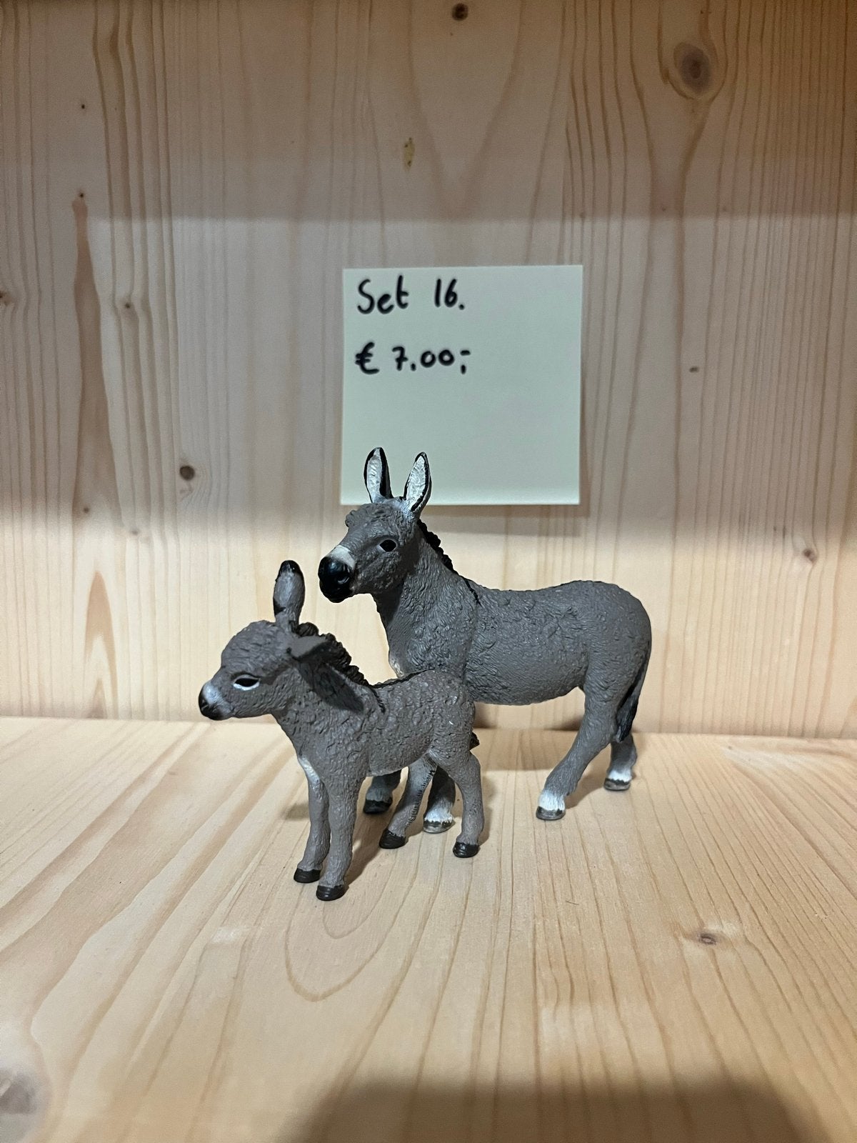Schleich Ezels - Moeder en Veulen Set 16., Ophalen of Verzenden, Gebruikt