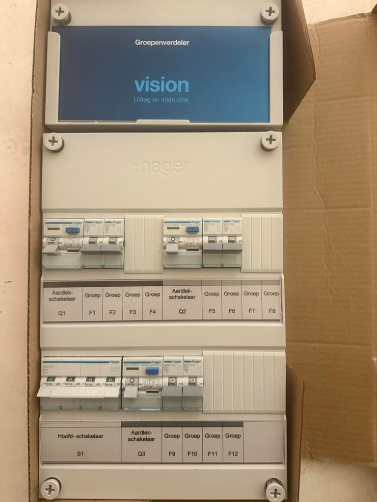 Nieuw !!Weg =weg! Complete Hager Vision installatiekasten”, Doe-het-zelf en Verbouw, Elektra en Kabels, Ophalen of Verzenden, Nieuw