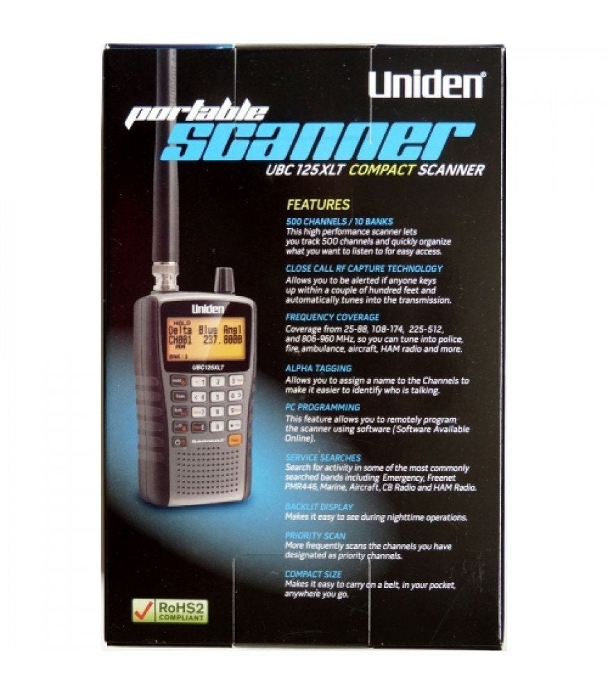 Uniden Bearcat UBC125 Scanner, Telecommunicatie, Scanners, Zo goed als nieuw, 200 tot 500 kanalen, Draagbaar, Ophalen of Verzenden