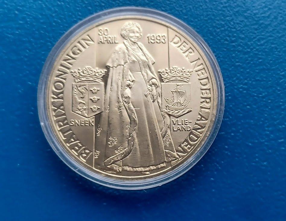 Penning Koningin Beatrix, Sneek & Vlieland - 1993 BU, Postzegels en Munten, Verzenden, Overige materialen, Nederland