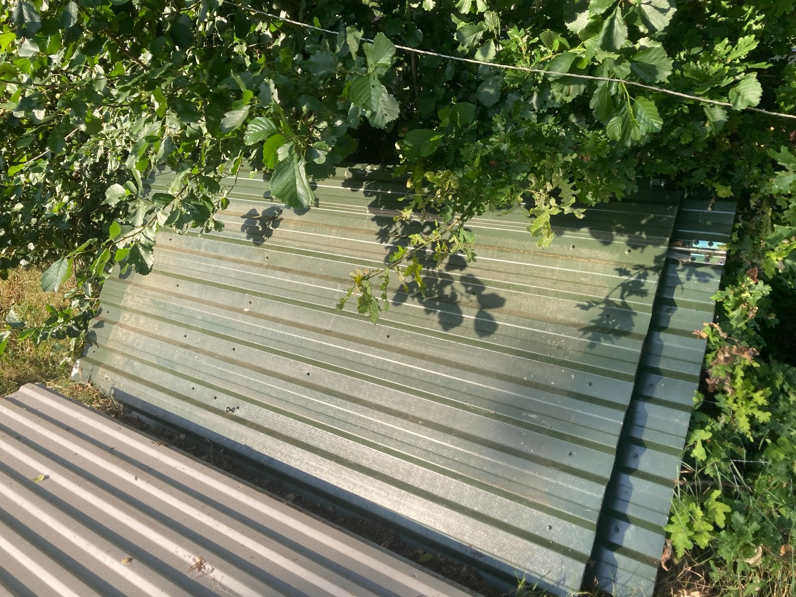 2 Sterke deuren van damwand en hout - 2.77 x 1.35m, Ophalen, Gebruikt, Overige typen, Hout
