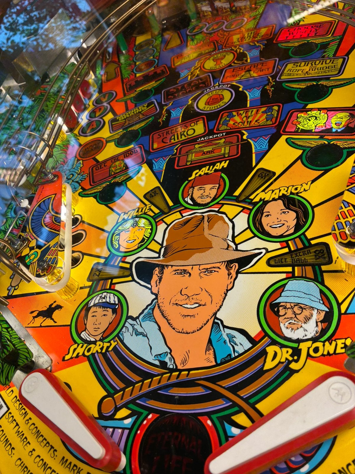 Flipperkast Indiana Jones ruilen met een restauratie object, Ophalen, Williams, Zo goed als nieuw, Dot-matrix