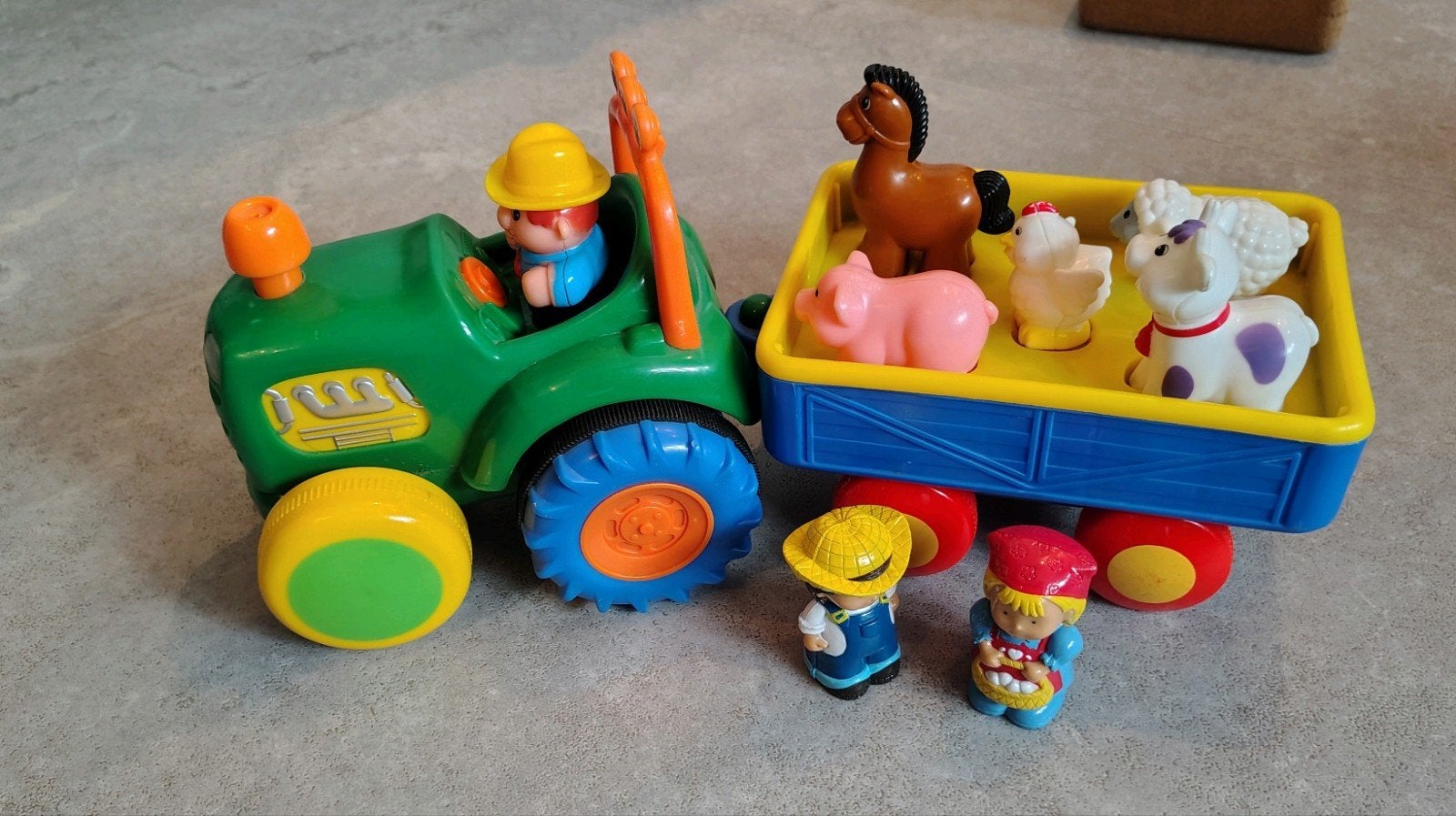 Kiddie Land Tractor met Dieren met muziek en dierengeluiden, Kinderen en Baby's, Ophalen of Verzenden, Gebruikt