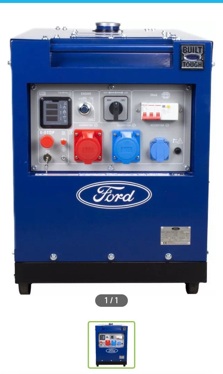 Ford Diesel Generator FGT6300SE GOEDKOOPSTE VAN NEDERLAND, Ophalen, Dieselolie, Geluidgedempt, Nieuw