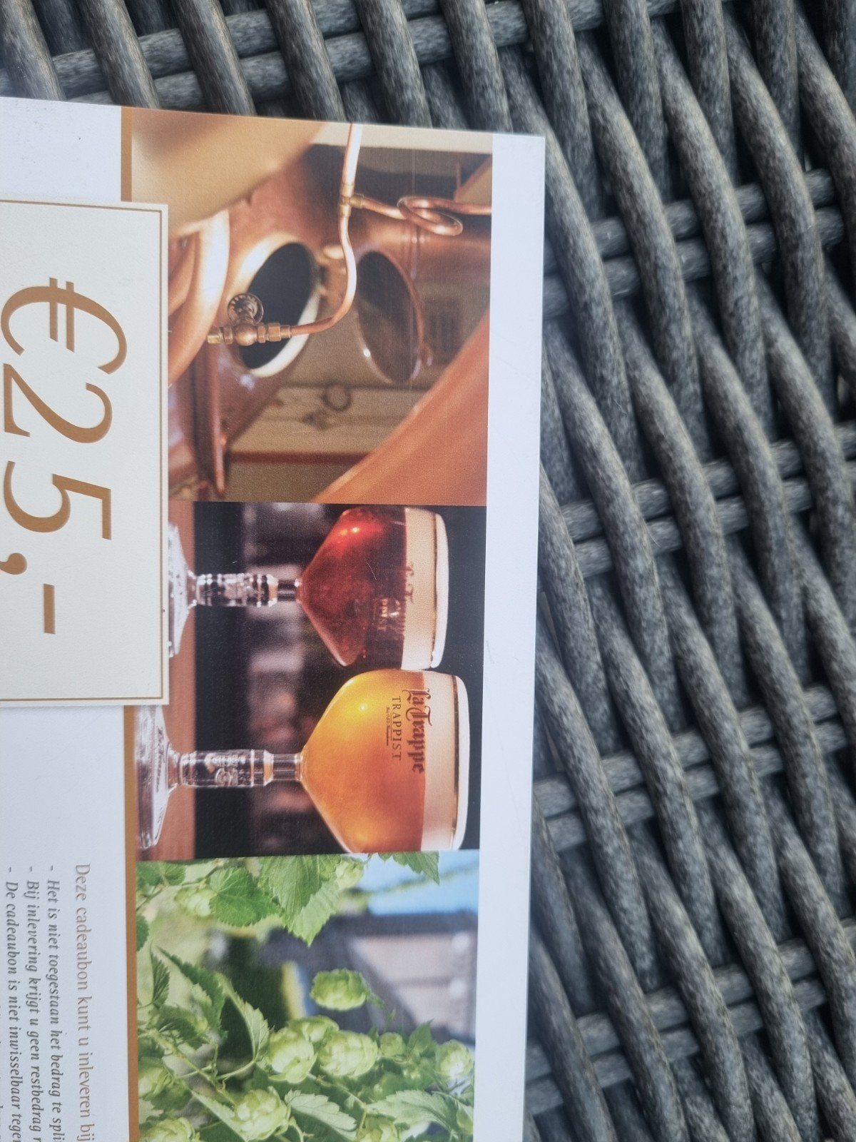 twee cadeau bon a25 euro, Tickets en Kaartjes, Twee personen, Cadeaubon