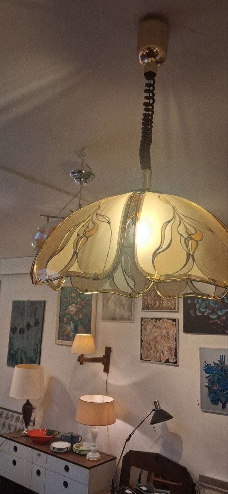 Grote Hollwood Regency hanglamp, werkend, Ophalen, Gebruikt, Regency, Klassiek, Onbekend