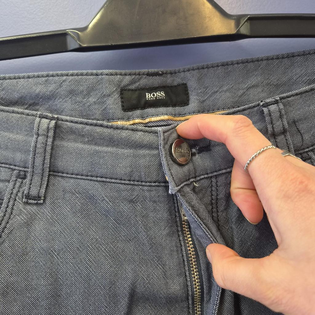 Hugo Boss pantalon broek grijs blauwige stof W38 L34 51306, Kleding | Heren, Broeken en Pantalons, Blauw, ., Hugo Boss, Maat 56/58 (XL)