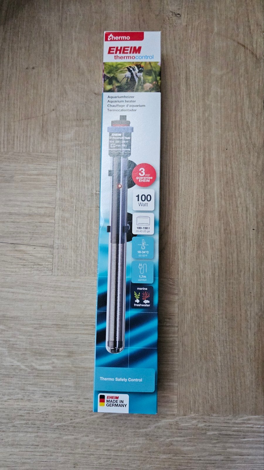 Nieuwe Eheim Thermocontrol heater | 100 W, Dieren en Toebehoren, Vissen | Aquaria en Toebehoren, Ophalen of Verzenden, Verwarming