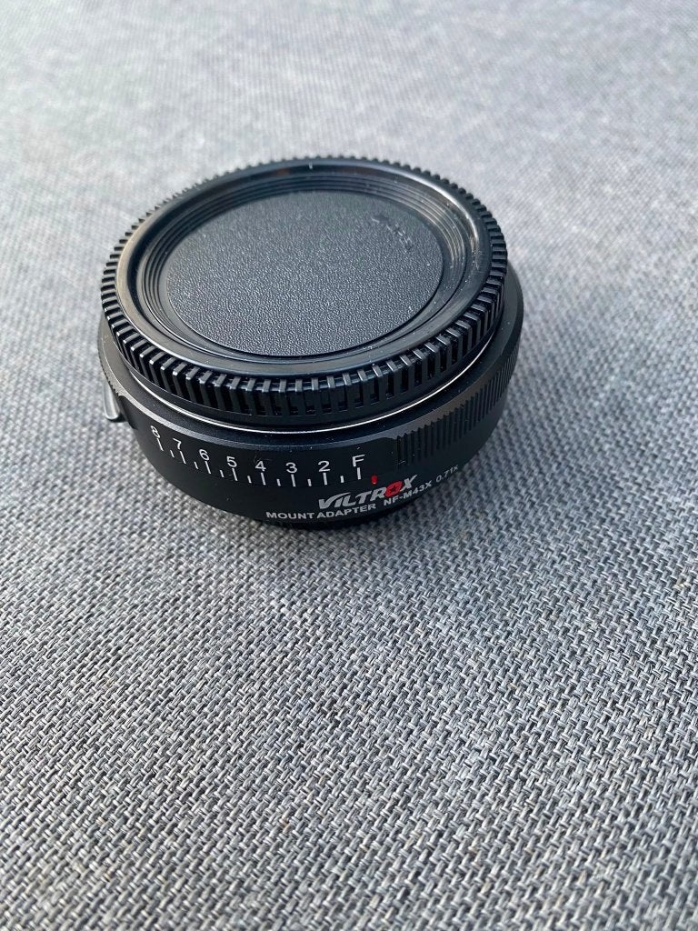 Viltrox NF-M43X 0.71x Speed Booster – Nikon F naar MFT, Gebruikt, Micro Four Thirds, Ophalen of Verzenden, Voorzetlens/converter