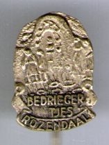 Bedriegertjes Rozendaal zilverkleurig speldje ( U_062), Verzenden, Nieuw, Stad of Land, Speldje of Pin