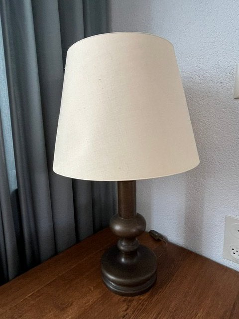 Schemerlamp met bronzen voet, Ophalen, Zo goed als nieuw, Schemerlamp