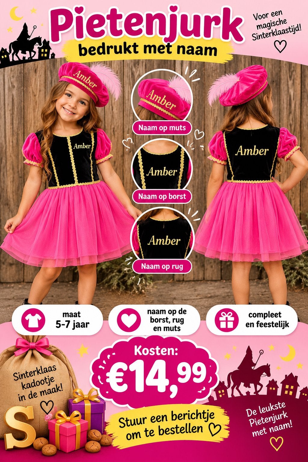 Pietenjurk meisjes, Diversen, Ophalen of Verzenden, Nieuw