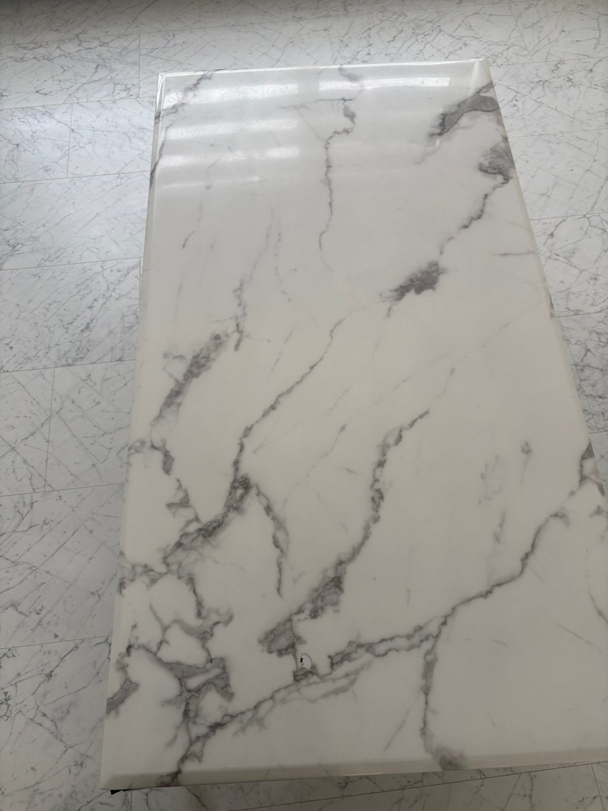 Salontafel marmar wit, Ophalen, Minder dan 20 cm, Zo goed als nieuw, Minder dan 5 m²