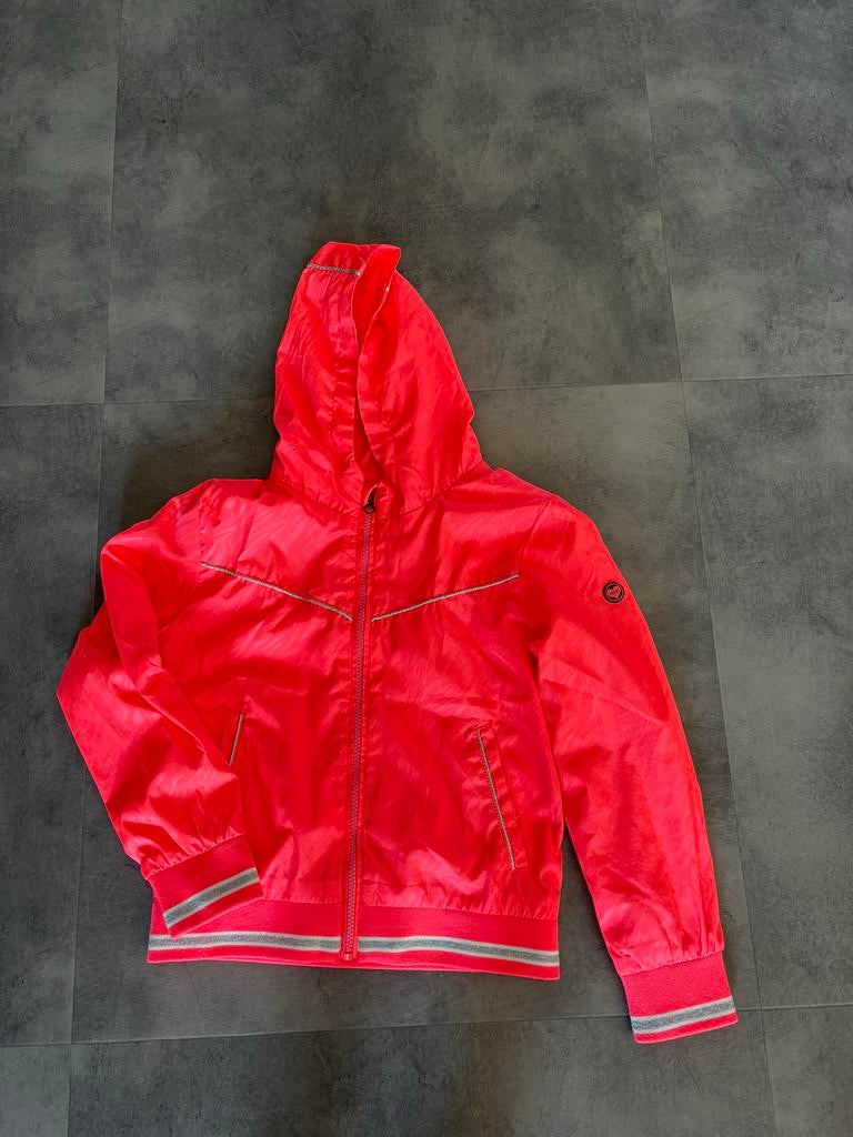 Fluor roze zomerjas Persival 152/158 (valt klein 140/146), Ophalen of Verzenden, Gebruikt, Meisje, Jas
