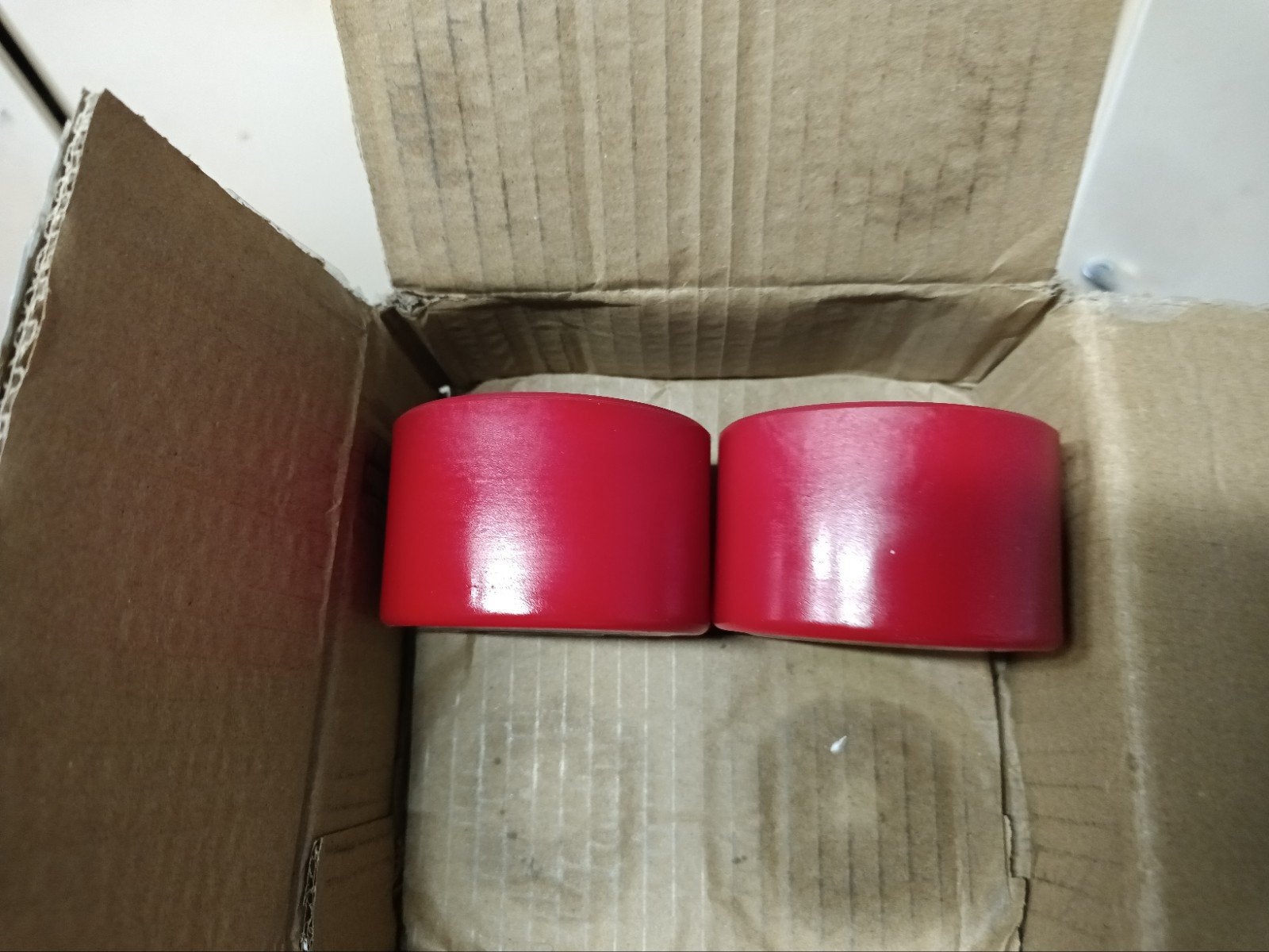 2x Polyurethaan wielen 80x50mm As  500KG, Ophalen of Verzenden, Nieuw