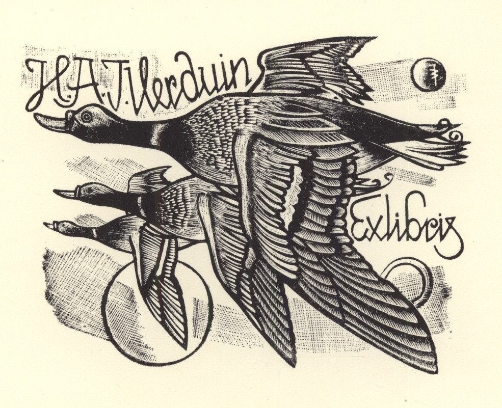 0543 Ex Libris Nederland : Jan Battermann, 1968, Verzenden, Ex libris