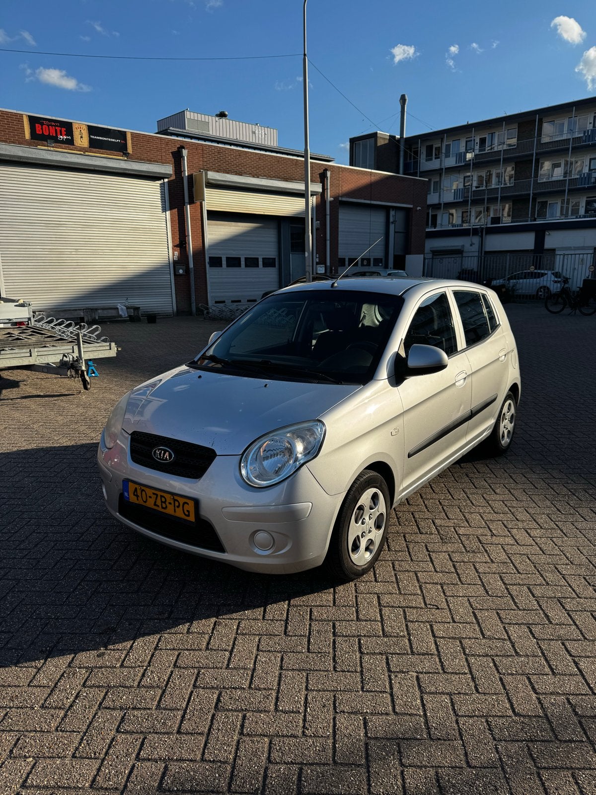 Kia Picanto 1.1 48KW 2007 Grijs, Auto's, Kia, 836 kg, 4 cilinders, 400 kg, Origineel Nederlands