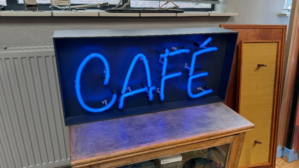 Neon CAFE, Ophalen, Gebruikt, Lichtbak of (neon) lamp