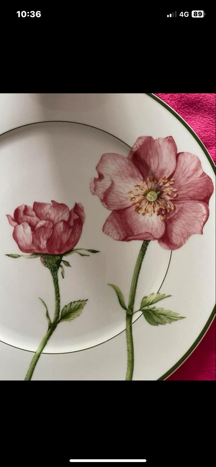 Villeroy & Boch Botanica bord en vaas met bloemmotief, Ophalen