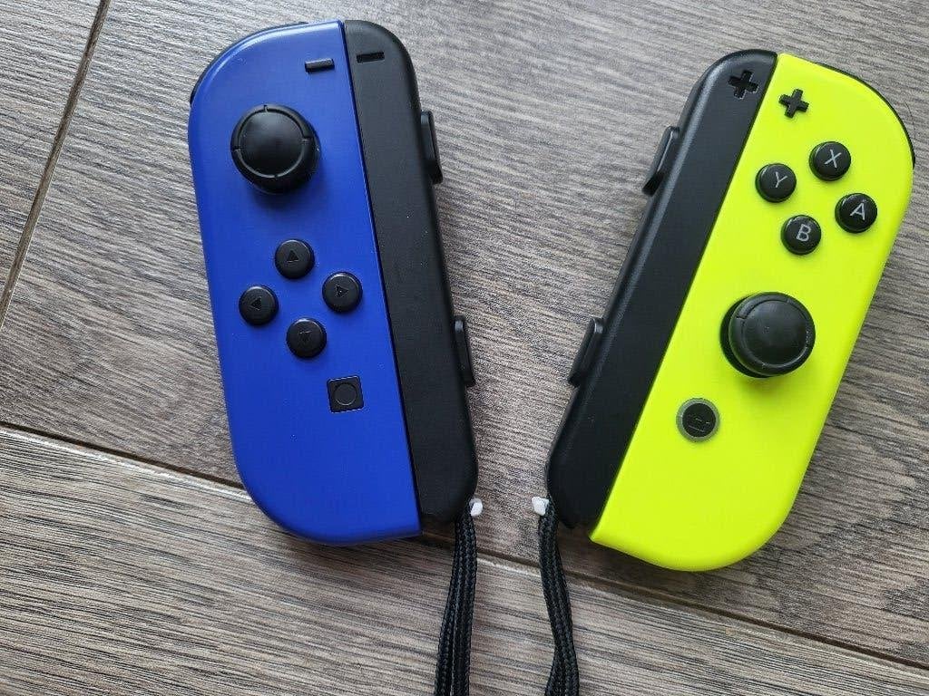 Nintendo Switch Joy-Con Controller paar - Blauw en Neon Geel, Verzenden, Zo goed als nieuw, Switch, Overige controllers