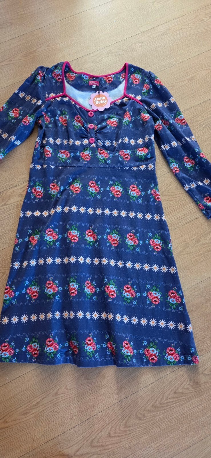 Tante Betsy Lola vintage blue maat XL, Tante Betsy, Blauw, Maat 46/48 (XL) of groter, Ophalen of Verzenden