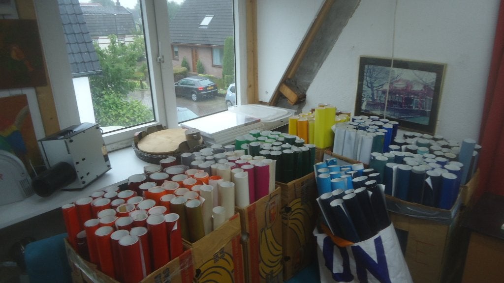 Partij vinyl en rollen flex   250/300 stuks, Ophalen, Zo goed als nieuw, Overige materialen, Overige typen