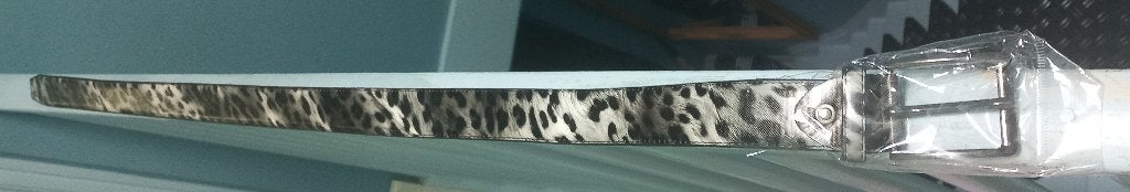 Mooie grijze panterprint riem *gloednieuw*, Overige kleuren, Nieuw, Tailleriem, Ophalen of Verzenden