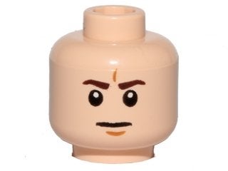 Lego Light Nougat Minifigure, Head Dark Brown Eyebrows,, Gebruikt, Star Wars, Lego, Ophalen of Verzenden