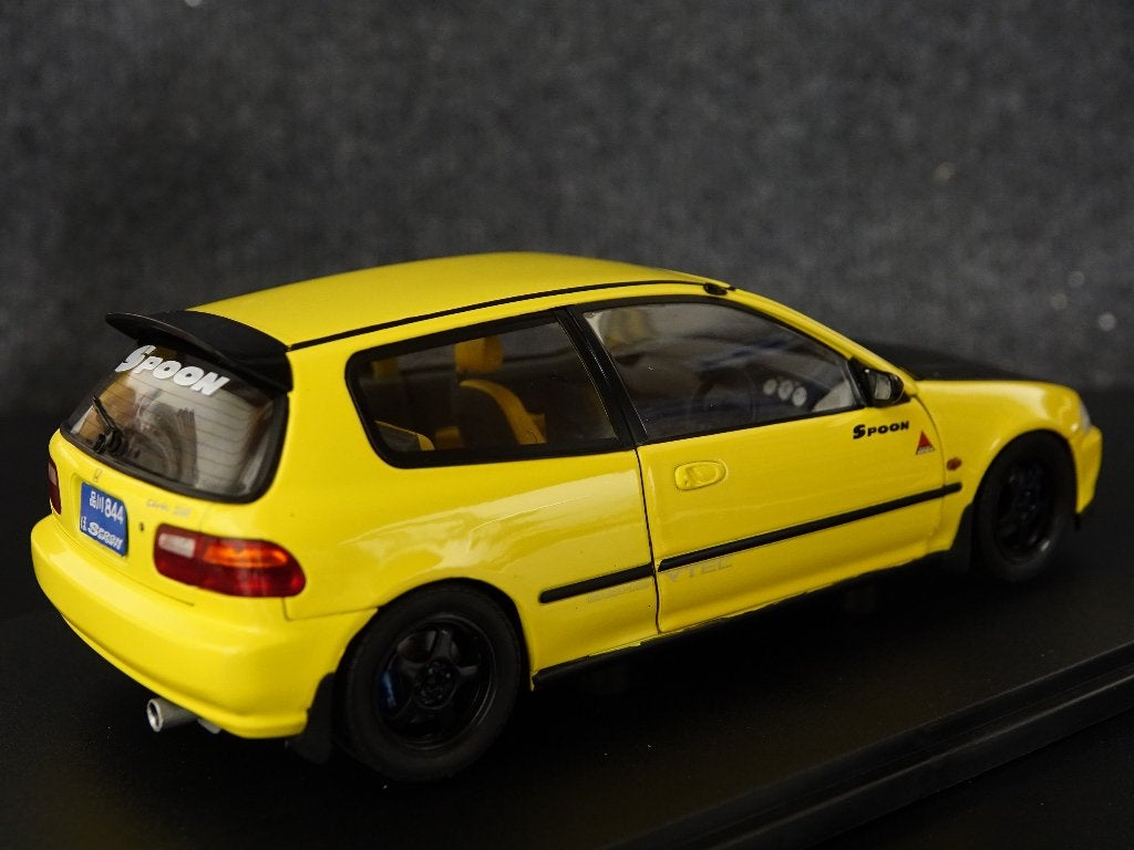 Solido 1:18 Honda Civic (EG6) 1991 Spoon version, geel, Solido, Auto, Solido, Onbekend