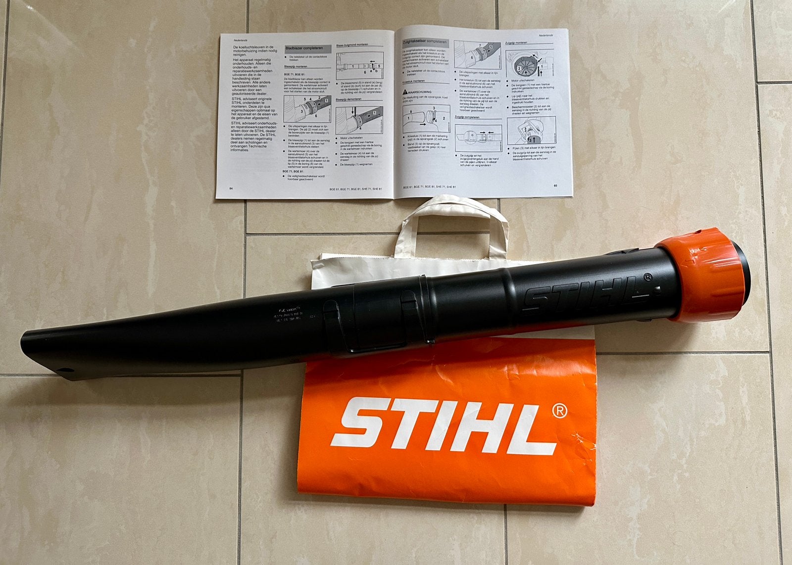 Stihl blaaspijpset  elekt. modellen BGE/SHE 71 en 81 NIEUW, Met zuigfunctie, Handgedragen, Nieuw, Ophalen of Verzenden
