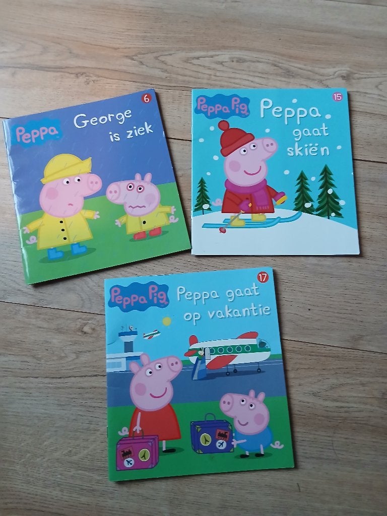 Peppa Pig boekjes 3x, Ophalen of Verzenden, Gelezen