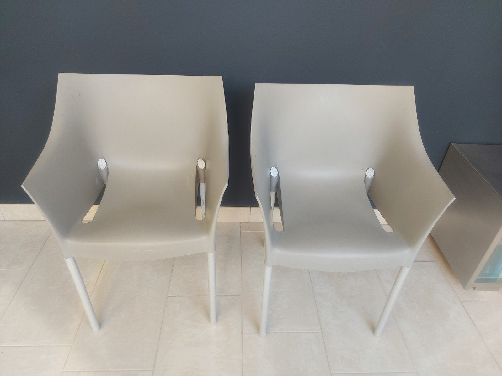 Kartell Dr. No Stoelen - Philippe Starck Design, Kunststof, Gebruikt, Twee, Grijs