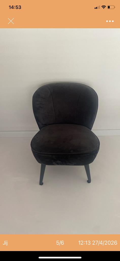 WOOOD Fauteuil  Sara, Ophalen of Verzenden, Gebruikt, Zwart, Eén