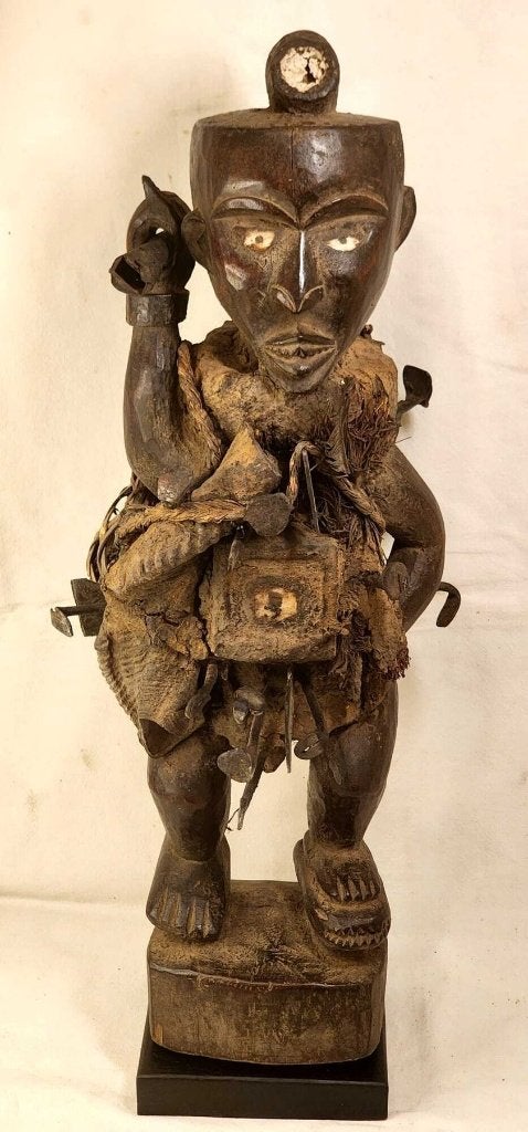 NKISI NKONDI BAKONGO - Bakongo - DR Congo, Antiek en Kunst, Afrika, 59 cm, Overige materialen, Ophalen of Verzenden