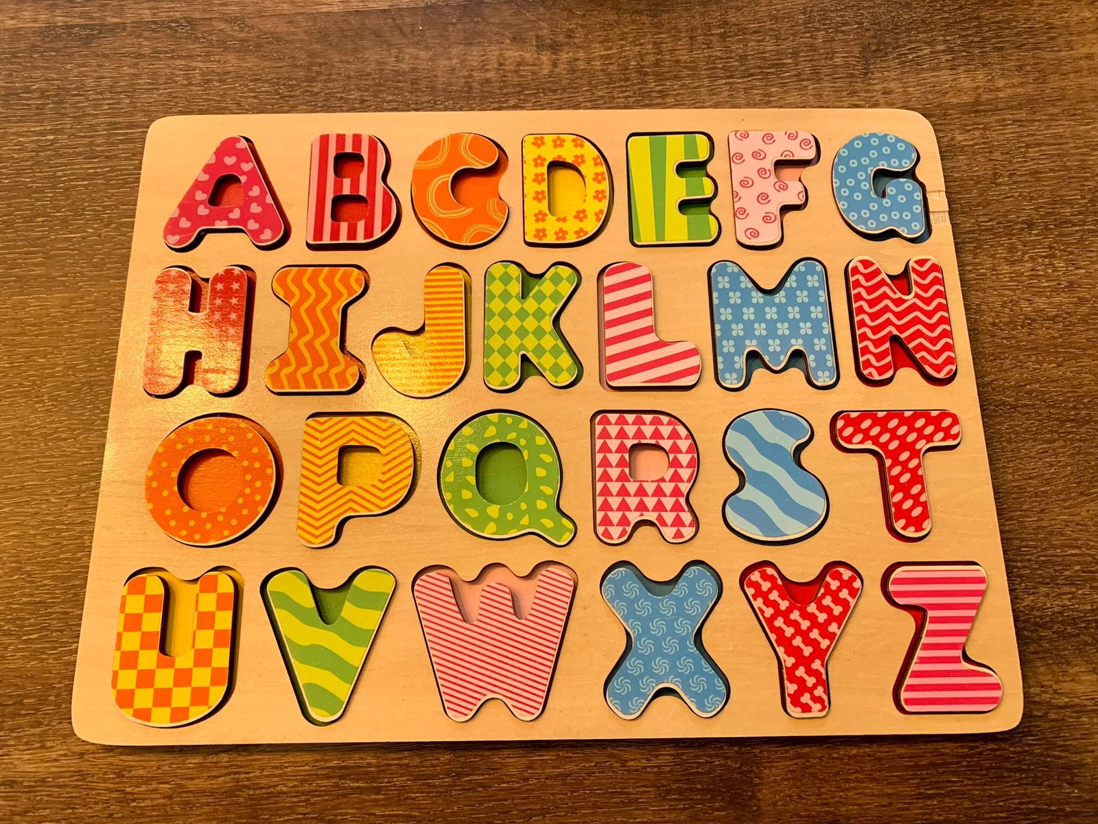 Houten alfabet puzzel, Ophalen, Gebruikt, Overige typen