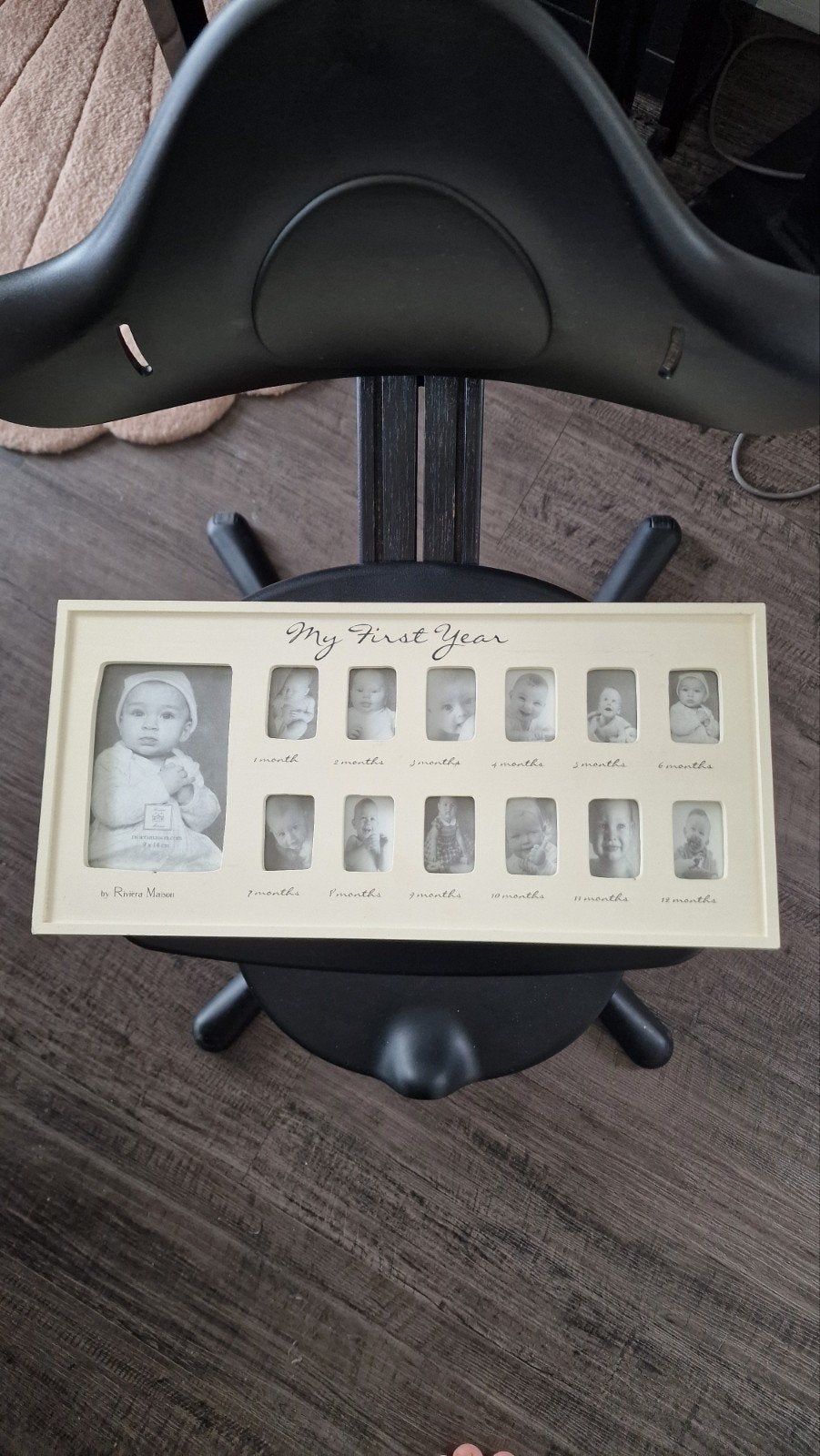 Mijn Eerste Jaar fotolijst - Crème, Huis en Inrichting, Ophalen of Verzenden, Fotolijst, Hangend, Hout