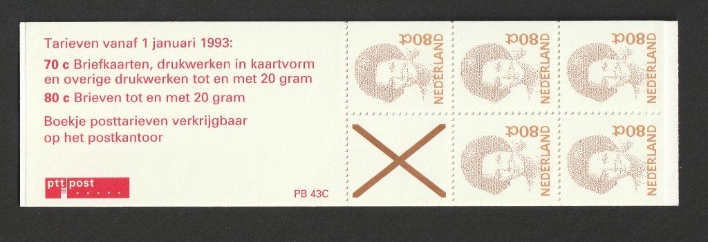PB. 43c, Postzegels en Munten, Postzegels | Nederland, Ophalen of Verzenden, Postfris