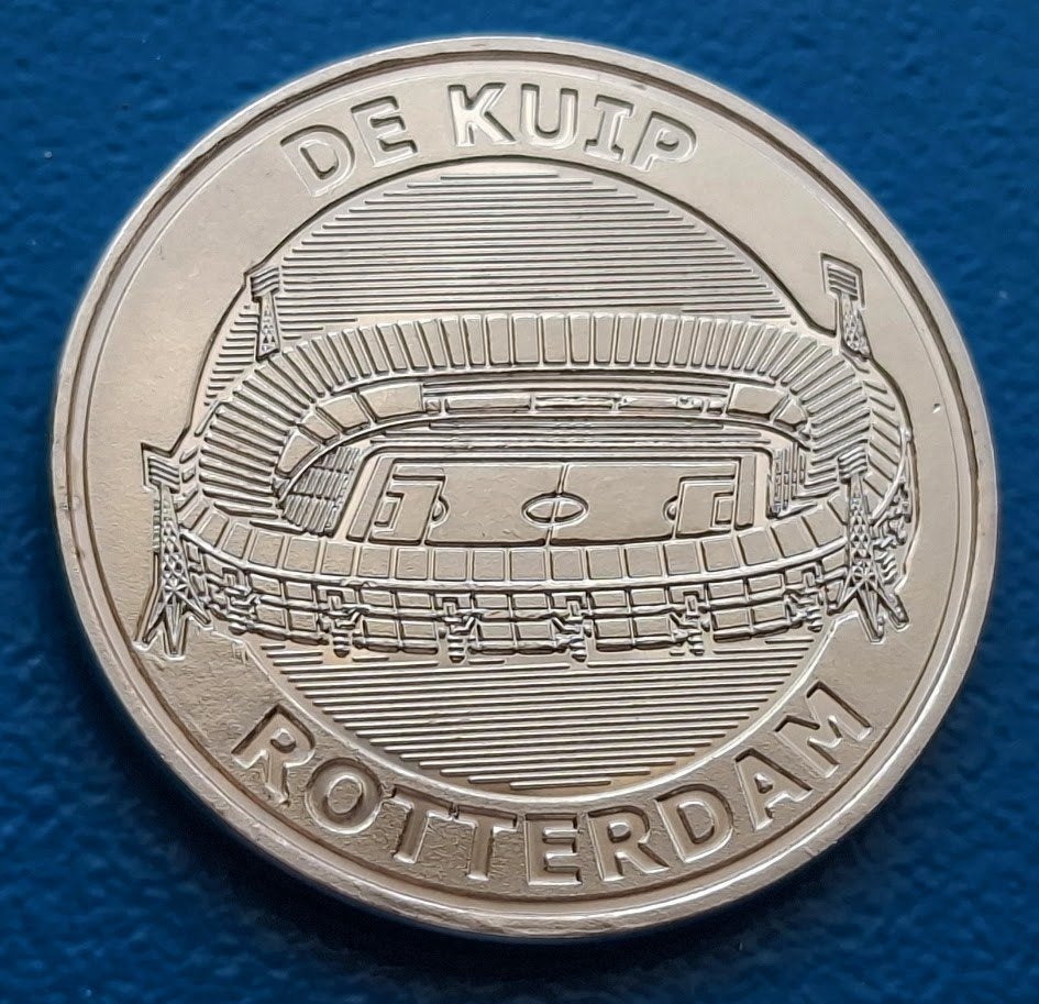 Penning Rotterdam - De Kuip Feyenoord, Postzegels en Munten, Penningen en Medailles, Verzenden, Overige materialen